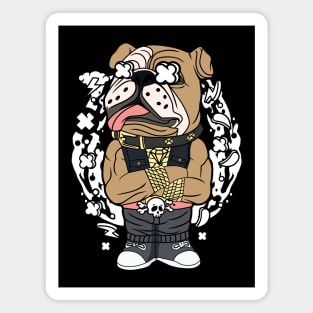 Pug bastard illustration Magnet